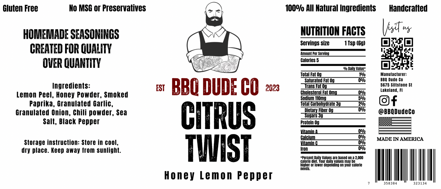 Citrus Twist - Honey Lemon Pepper